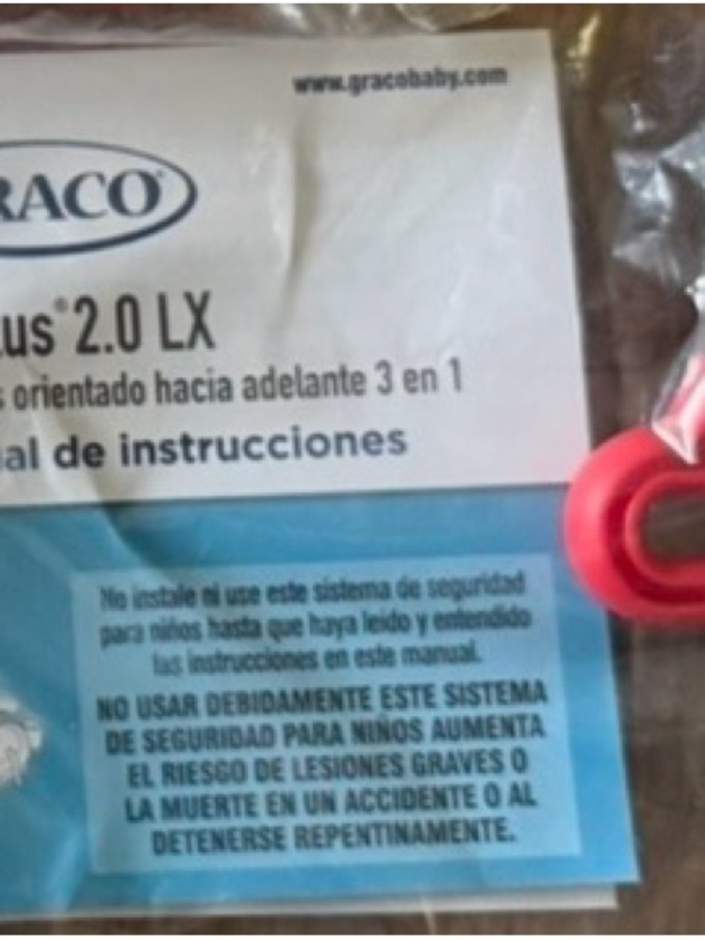 Graco SnugRide 2.0 LX Instruction Manual & Replacement Part